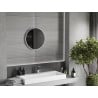 Mexen Loft rundes Badezimmerspiegel 50 cm, weißer Rahmen - 9850-050-050-000-20
