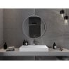 Mexen Loft rundes Badezimmer-Spiegel 80 cm, weißer Rahmen - 9850-080-080-000-20