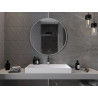 Mexen Loft rundes Badezimmer-Spiegel 90 cm, weißer Rahmen - 9850-090-090-000-20