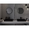Mexen Loft Badezimmer spiegel rund 50 cm, schwarzer Rahmen - 9850-050-050-000-70