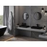 Mexen Loft rundes Badezimmerspiegel 55 cm, schwarzer Rahmen - 9850-055-055-000-70