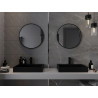 Mexen Loft rundes Badezimmerspiegel 60 cm, schwarzer Rahmen - 9850-060-060-000-70