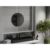 Mexen Loft rundes Badezimmer-Spiegel 65 cm, schwarzer Rahmen - 9850-065-065-000-70