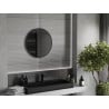 Mexen Loft rundes Badezimmerspiegel 65 cm, schwarzer Rahmen - 9850-065-065-000-70