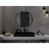 Mexen Loft rundes Badezimmerspiegel 80 cm, schwarzer Rahmen - 9850-080-080-000-70