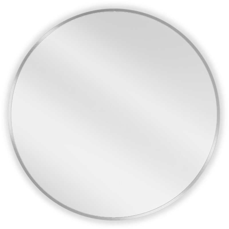 Mexen Loft Rundes Badezimmerspiegel 70 cm, Inox-Rahmen - 9850-070-070-000-10