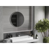 Mexen Loft Badezimmerspiegel rund 70 cm, Edelstahlrahmen - 9850-070-070-000-10