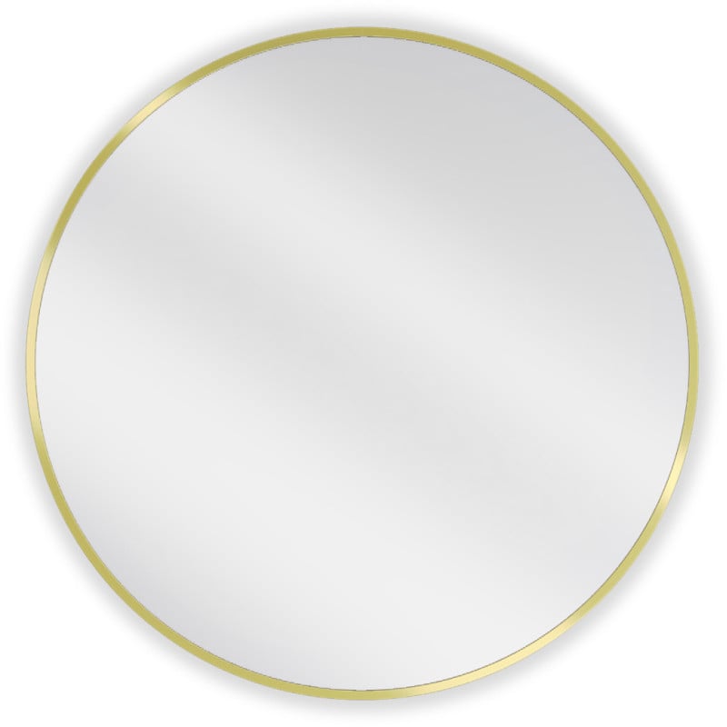 Mexen Loft rundes Badezimmerspiegel 75 cm, goldener Rahmen - 9850-075-075-000-50