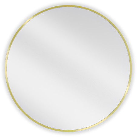 Mexen Loft rundes Badezimmerspiegel 75 cm, goldener Rahmen - 9850-075-075-000-50