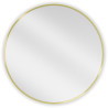 Mexen Loft Runder Badezimmerspiegel 75 cm, Rahmen in gebürstetem Gold - 9850-075-075-000-50