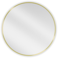 Mexen Loft rundes Badezimmerspiegel 75 cm, goldener Rahmen - 9850-075-075-000-50
