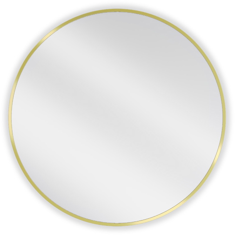 Mexen Loft rundes Badezimmerspiegel 70 cm, goldener Rahmen - 9850-070-070-000-50