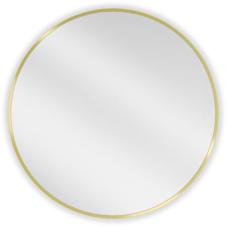 Mexen Loft rundes Badezimmerspiegel 70 cm, goldener Rahmen - 9850-070-070-000-50