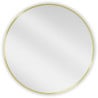 Mexen Loft rundes Badezimmerspiegel 70 cm, goldener Rahmen - 9850-070-070-000-50