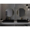 Mexen Loft rundes Badezimmerspiegel 70 cm, goldener Rahmen - 9850-070-070-000-50