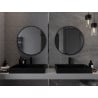 Mexen Loft Badezimmer-Rundspiegel 75 cm, schwarzer Rahmen - 9850-075-075-000-70
