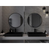 Mexen Loft runde Badezimmerspiegel 75 cm, schwarzer Rahmen - 9850-075-075-000-70