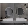 Mexen Loft Badezimmer Spiegel rund 70 cm, weißer Rahmen - 9850-070-070-000-20
