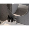 Mexen Loft Badezimmerspiegel rund 70 cm, Edelstahlrahmen - 9850-070-070-000-10