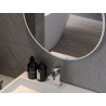 Mexen Loft Badezimmer-Spiegel rund 30 cm, weißer Rahmen - 9850-030-030-000-20