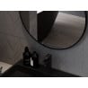 Mexen Loft rundes Badezimmerspiegel 40 cm, schwarzer Rahmen - 9850-040-040-000-70