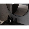 Mexen Loft rundes Badezimmerspiegel 80 cm, schwarzer Rahmen - 9850-080-080-000-70