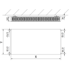 Mexen Flat CF22 Plattenheizkörper 500 x 1100 mm, Seitenanschluss, 1501 W, Anthrazit - W422F-050-110-66