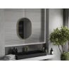 Mexen Loft Badezimmerspiegel oval 70 x 50 cm, goldener Rahmen - 9851-070-050-000-50