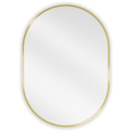 Mexen Loft Ovaler Badezimmer-Spiegel 70 x 50 cm, Goldrahmen - 9851-070-050-000-50