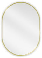 Mexen Loft Badezimmerspiegel oval 70 x 50 cm, goldener Rahmen - 9851-070-050-000-50