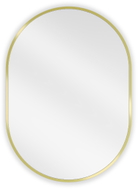 Mexen Loft Ovaler Badezimmer-Spiegel 70 x 50 cm, Goldrahmen - 9851-070-050-000-50
