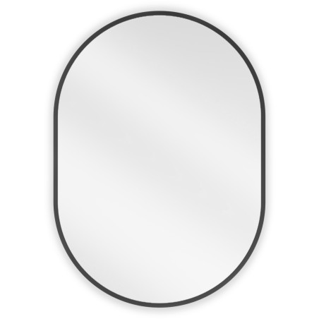 Mexen Loft oval Badezimmer-Spiegel 70 x 50 cm, schwarzer Rahmen - 9851-070-050-000-70