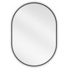 Mexen Loft oval Badezimmer-Spiegel 70 x 50 cm, schwarzer Rahmen - 9851-070-050-000-70