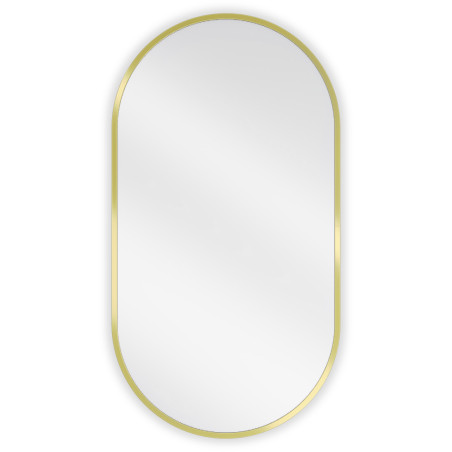 Mexen Loft oval Spiegel für das Badezimmer 75 x 40 cm, goldener Rahmen - 9851-075-040-000-50