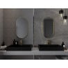Mexen Loft ovaler Badezimmerspiegel 75 x 40 cm, goldener Rahmen - 9851-075-040-000-50