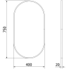 Mexen Loft ovaler Badezimmerspiegel 75 x 40 cm, goldener Rahmen - 9851-075-040-000-50