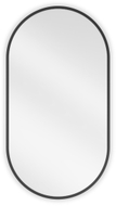 Mexen Loft ovaler Badezimmerspiegel 75 x 40 cm, schwarzer Rahmen - 9851-075-040-000-70