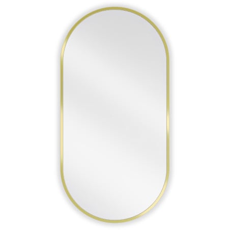 Mexen Loft ovale Badezimmerspiegel 80 x 40 cm, goldener Rahmen - 9851-080-040-000-50