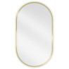 Mexen Loft ovale Badezimmerspiegel 80 x 45 cm, goldener Rahmen - 9851-080-045-000-50