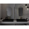Mexen Loft ovale Badezimmerspiegel 80 x 45 cm, goldener Rahmen - 9851-080-045-000-50