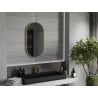 Mexen Loft ovale Badezimmerspiegel 80 x 45 cm, goldener Rahmen - 9851-080-045-000-50