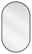 Mexen Loft ovaler Badezimmerspiegel 80 x 45 cm, schwarzer Rahmen - 9851-080-045-000-70