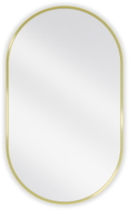 Mexen Loft ovaler Badezimmerspiegel 85 x 50 cm, goldener Rahmen - 9851-085-050-000-50