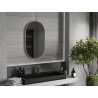 Mexen Loft ovaler Badezimmerspiegel 85 x 50 cm, goldener Rahmen - 9851-085-050-000-50