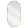 Mexen Loft Badezimmerspiegel oval 90 x 45 cm, goldener Rahmen - 9851-090-045-000-50