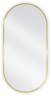 Mexen Loft Badezimmerspiegel oval 90 x 45 cm, goldener Rahmen - 9851-090-045-000-50