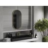 Mexen Loft Badezimmerspiegel oval 90 x 45 cm, goldener Rahmen - 9851-090-045-000-50