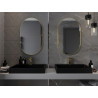 Mexen Loft Ovaler Badezimmer-Spiegel 90 x 55 cm, goldener Rahmen - 9851-090-055-000-50
