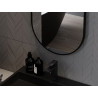 Mexen Loft ovaler Badezimmerspiegel 90 x 55 cm, schwarzer Rahmen - 9851-090-055-000-70