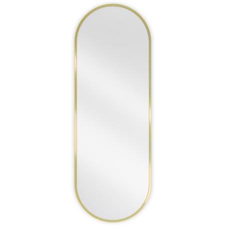 Mexen Loft Ovaler Badezimmerspiegel 100 x 35 cm, Rahmen in gebürstetem Gold - 9851-100-035-000-50